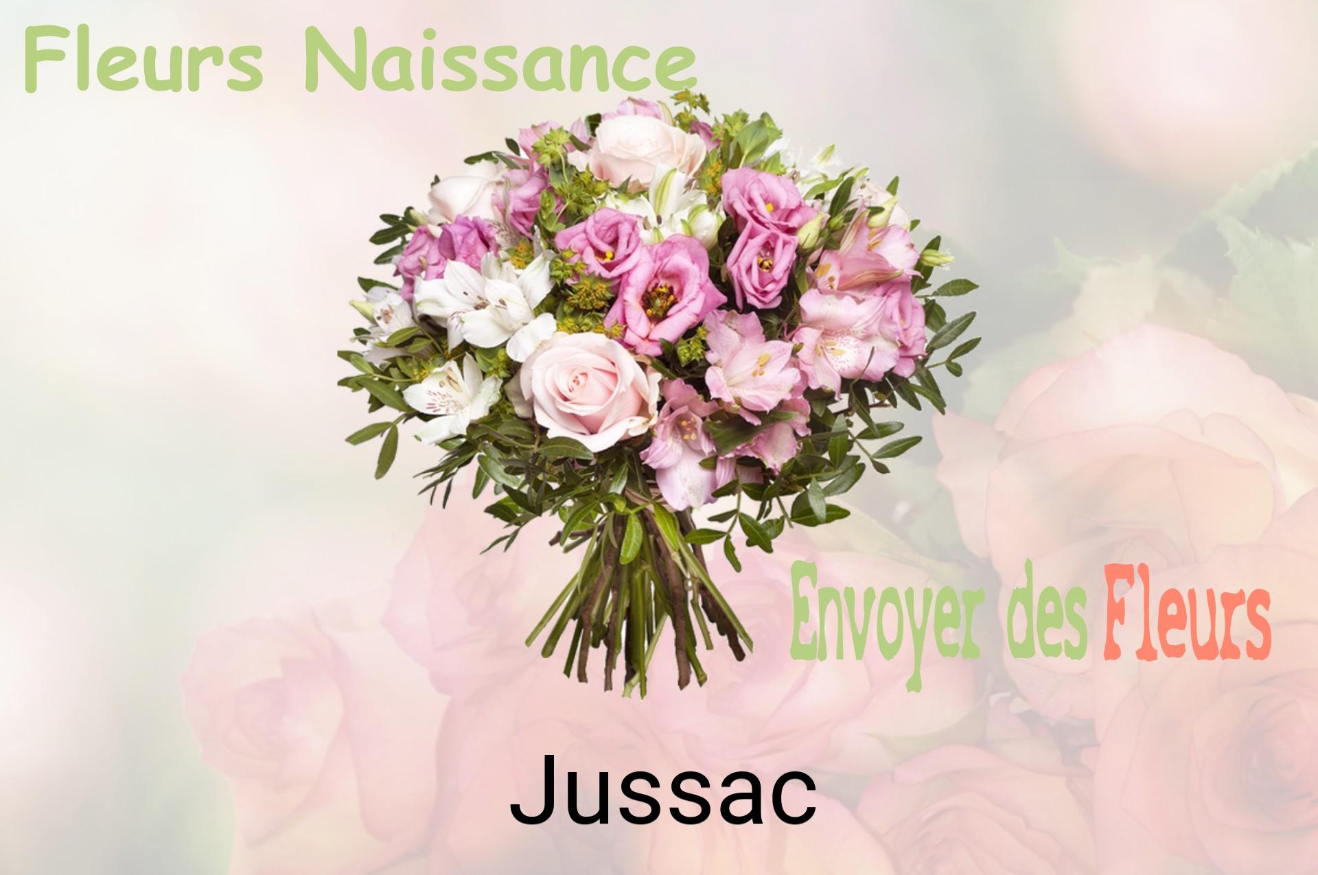 Bouquet de fleurs de naissance livré à Jussac